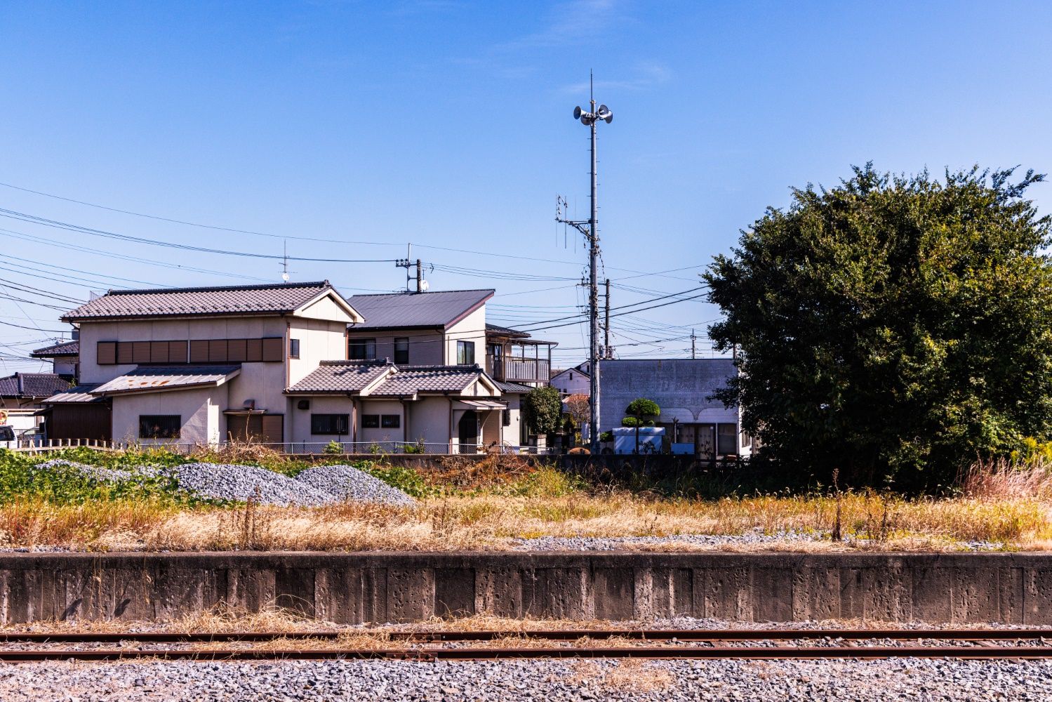 男衾駅の旧・貨物ホーム