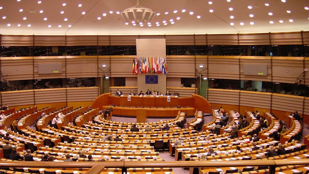 ブリュッセルにある欧州議会本会議場（写真：筆者撮影）