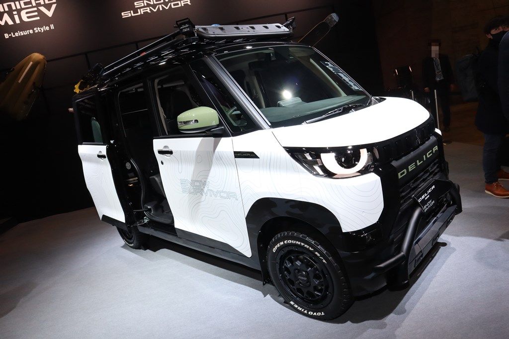 東京オートサロン2023に展示されていたデリカミニのカスタマイズ仕様（筆者撮影）