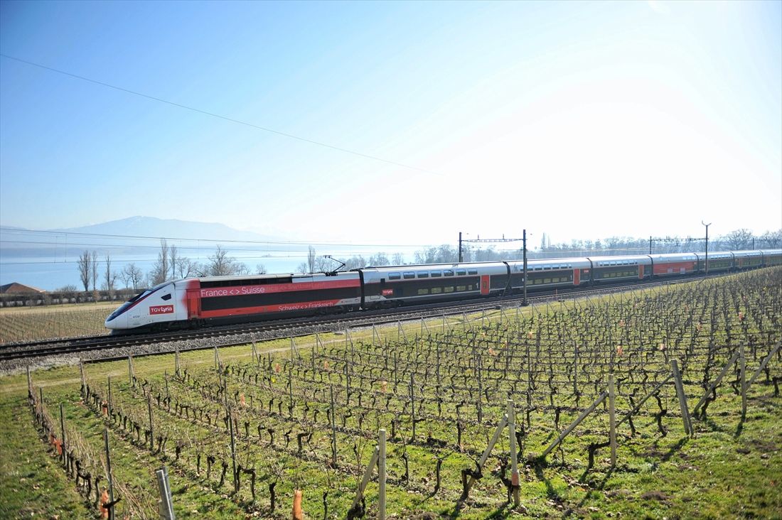 スイスとフランスを結ぶ「TGV Lyria」（写真：TGV Lyria）