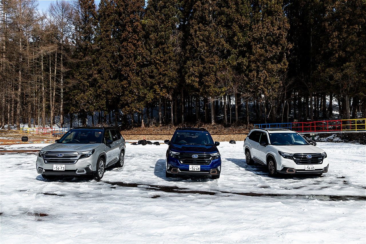 スバル「フォレスター」雪上試乗会の様子（写真：三木 宏章）