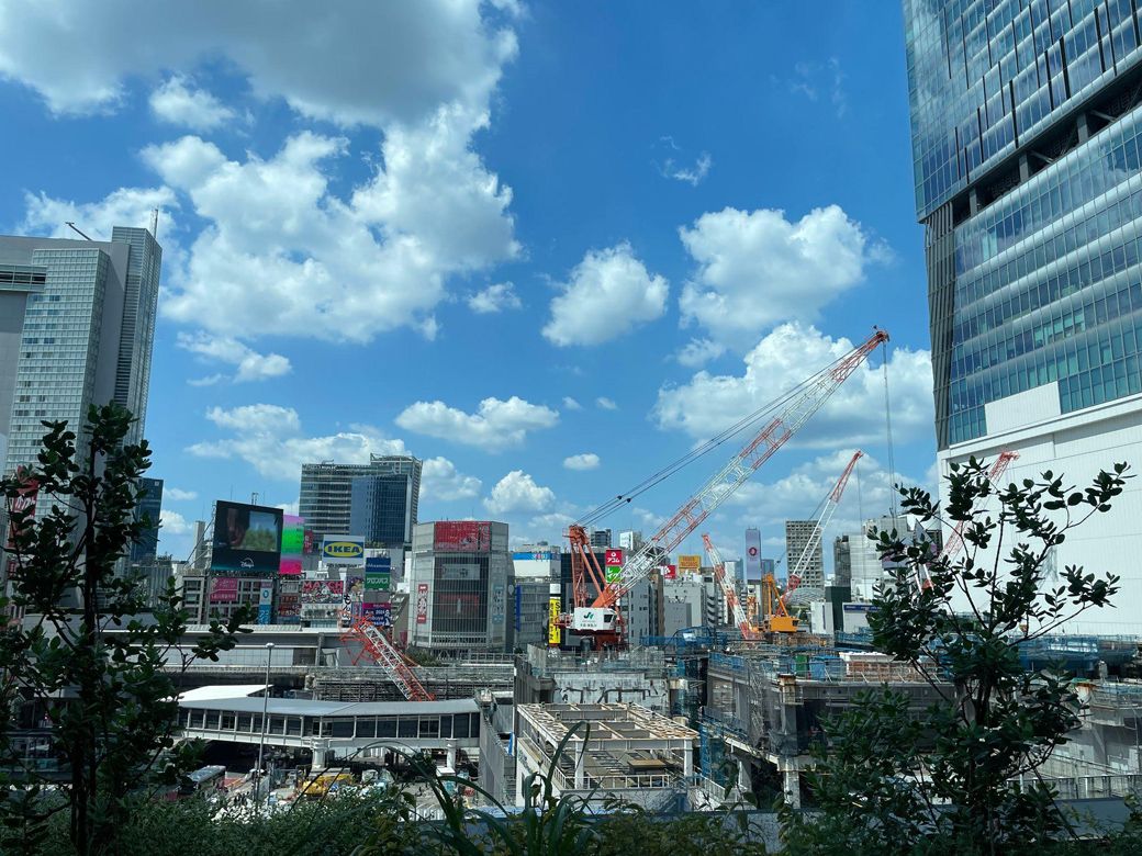 渋谷付近の風景。ビルはこんなにあるのに、休憩所は本当に少ない（写真：筆者提供）