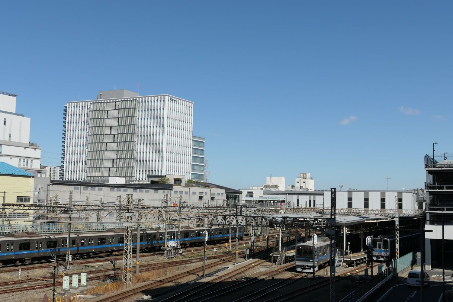 小田原方から見た海老名駅（記者撮影）