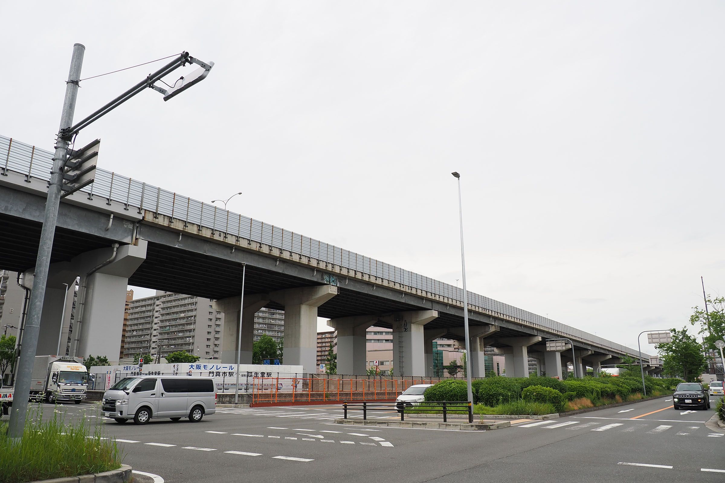 終点となる瓜生堂駅（仮称）付近の現況。駅に加え車両基地も設置される（撮影：伊原薫）