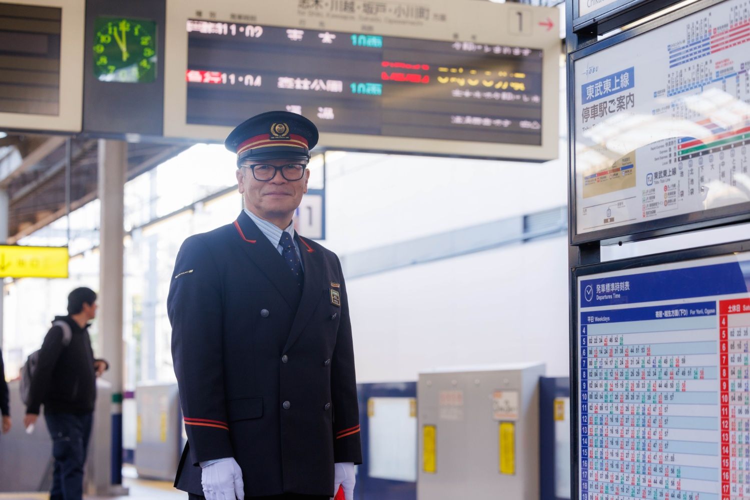 東武鉄道　中野目浩伸和光市駅長