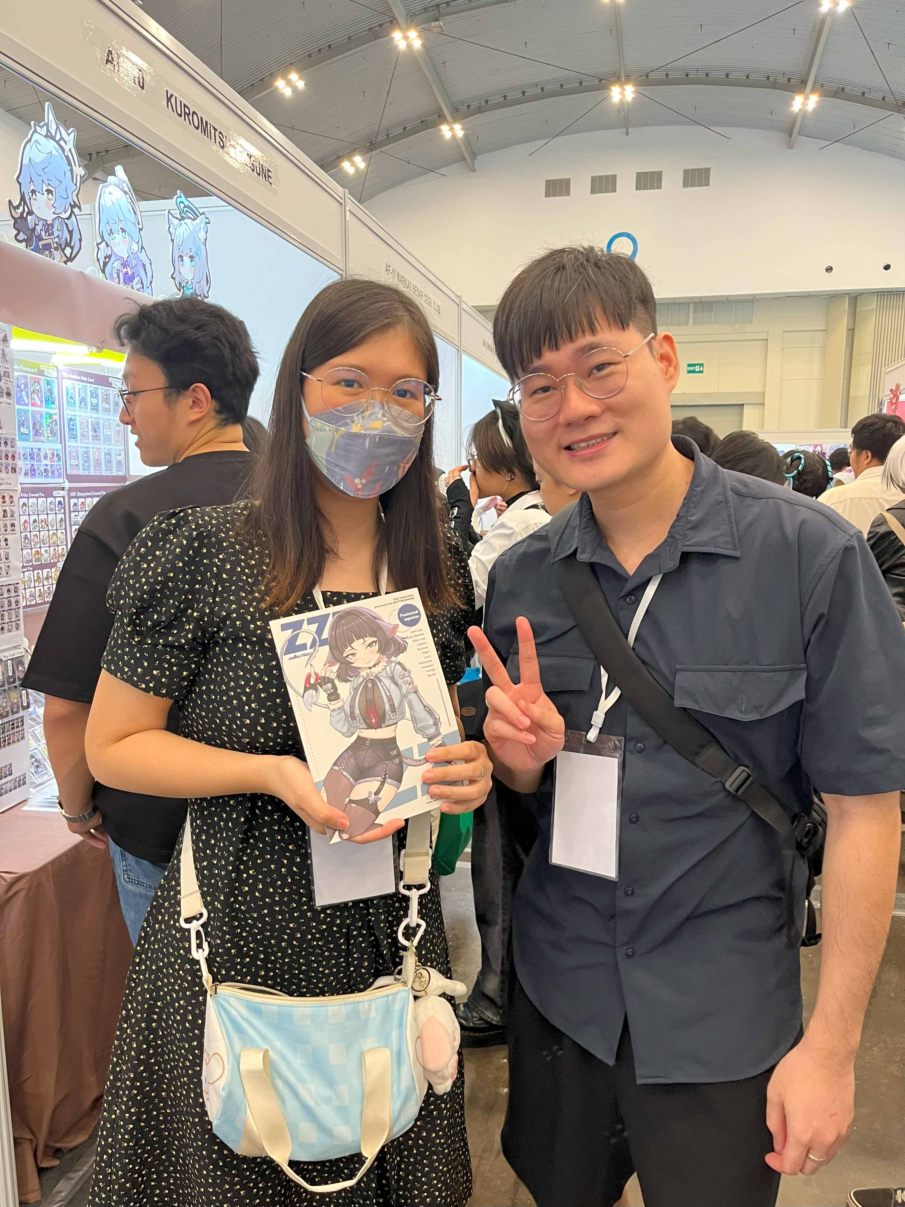 マレーシアから参加したButterspoonさんとHaru Chanさん。マレーシアや台湾など複数地域のイベントにも出展経験。