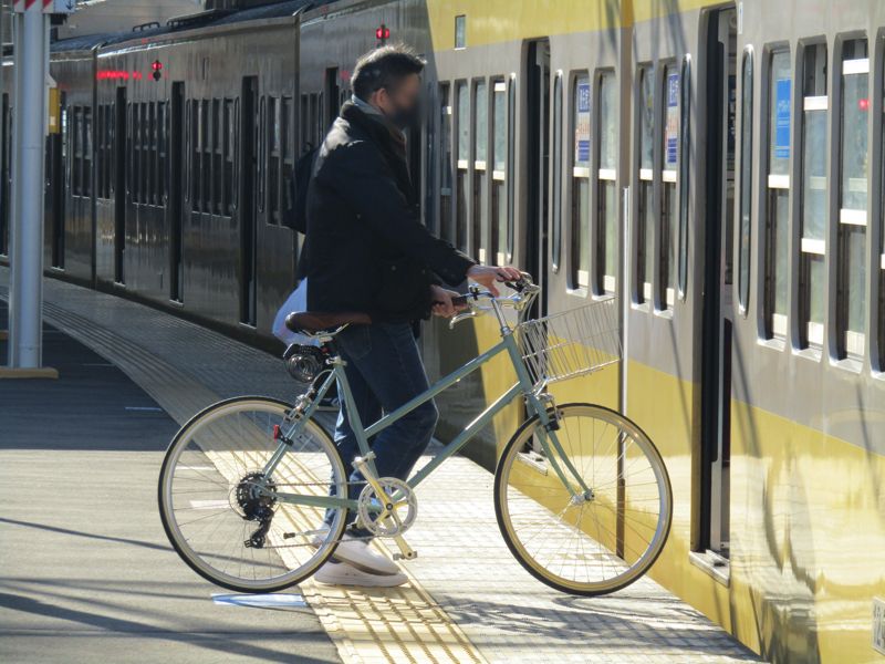 西武鉄道のサイクルトレイン（筆者撮影）