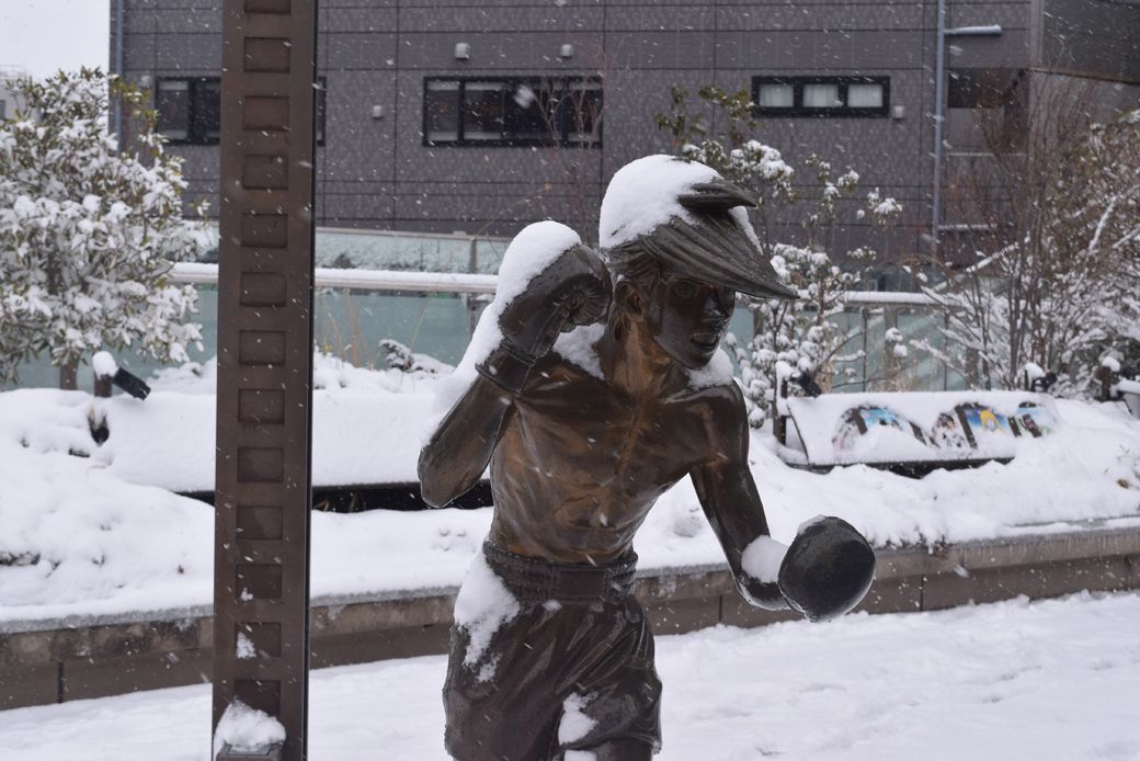 『あしたのジョー』の等身大の像もあった（写真：筆者撮影）