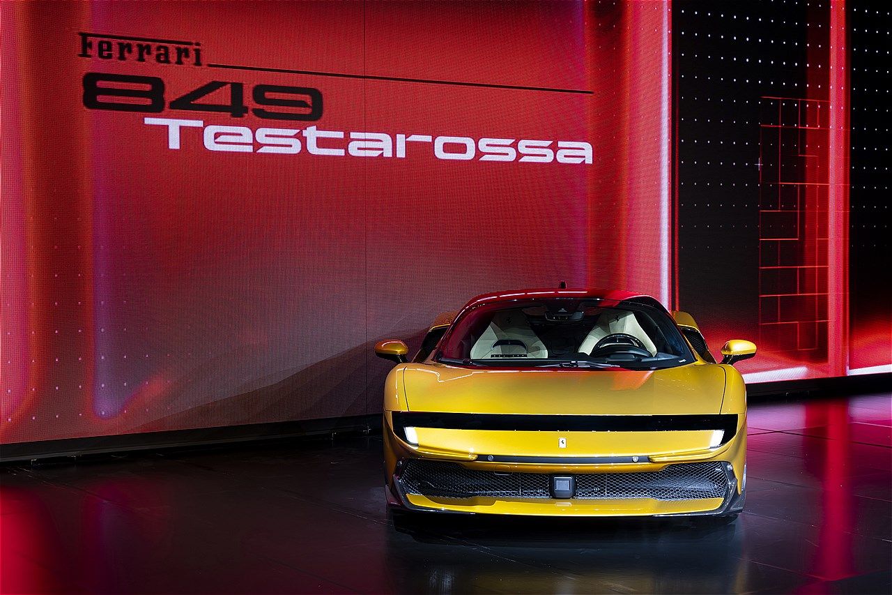 東京で行われたフェラーリ「849テスタロッサ」ジャパンプレミアの様子（写真：フェラーリ・ジャパン）