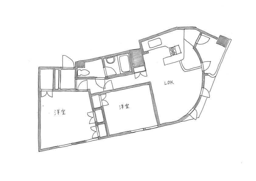 ドラード和世陀の間取りの書き起こし（図：筆者制作）