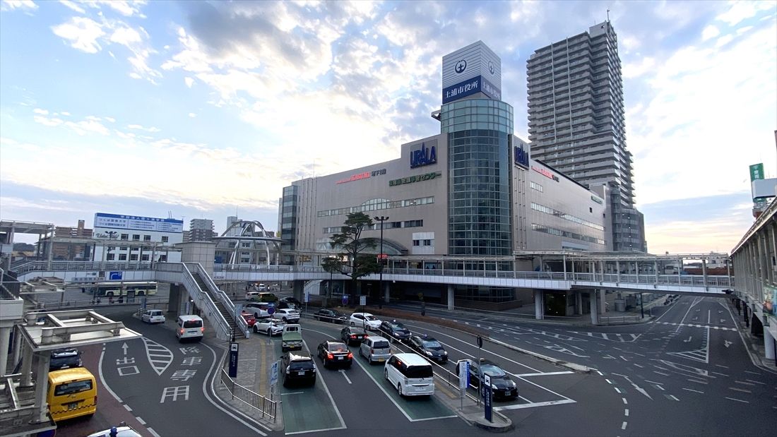 JR常磐線の土浦駅。TXの延伸構想では同駅に隣接して新駅を設置するとしている（記者撮影）