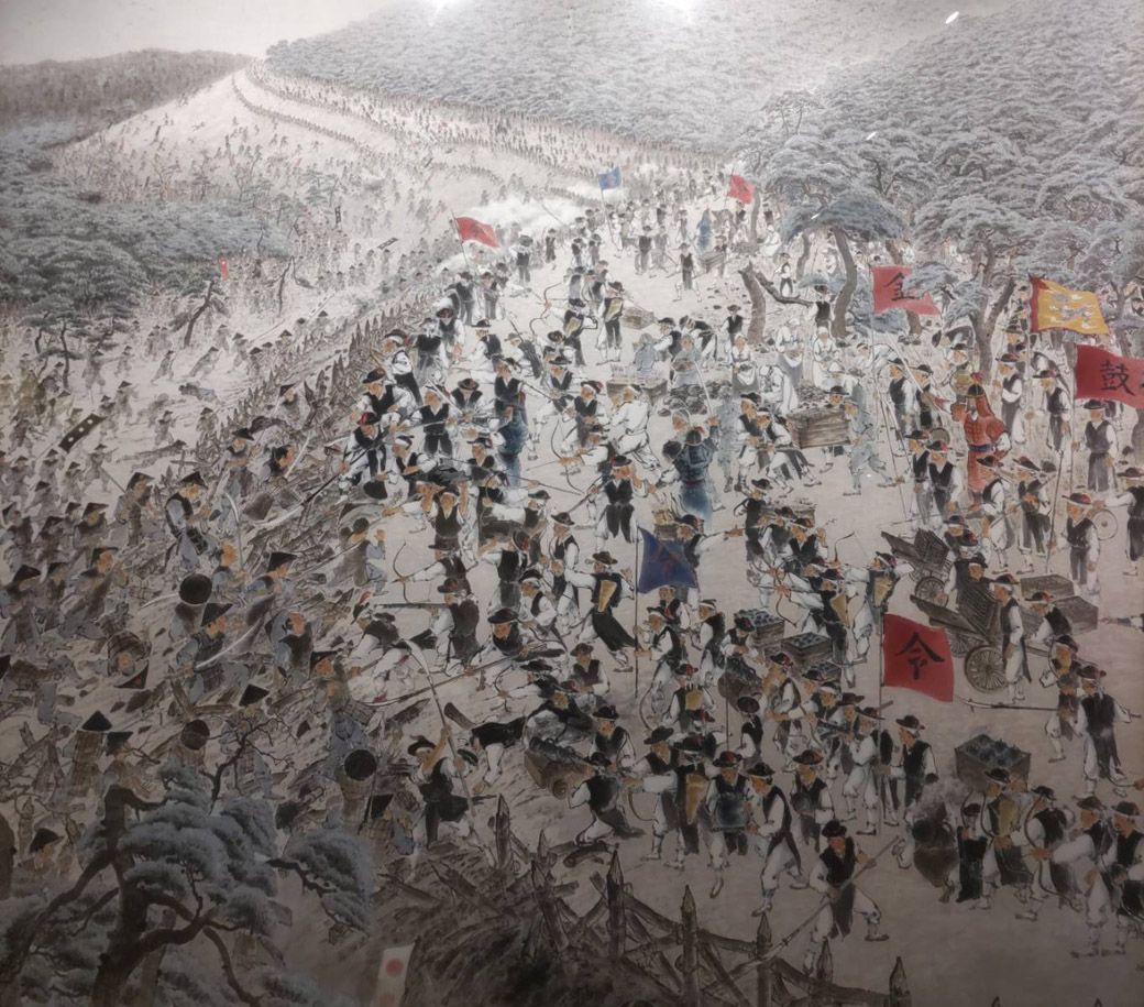 日本との戦争についての資料もあった（著者撮影）