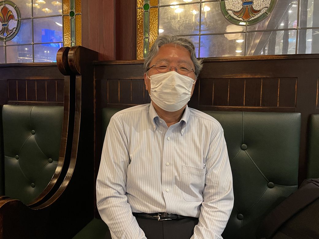 『横浜日吉新聞』編集長の西村健太郎さん（筆者撮影）