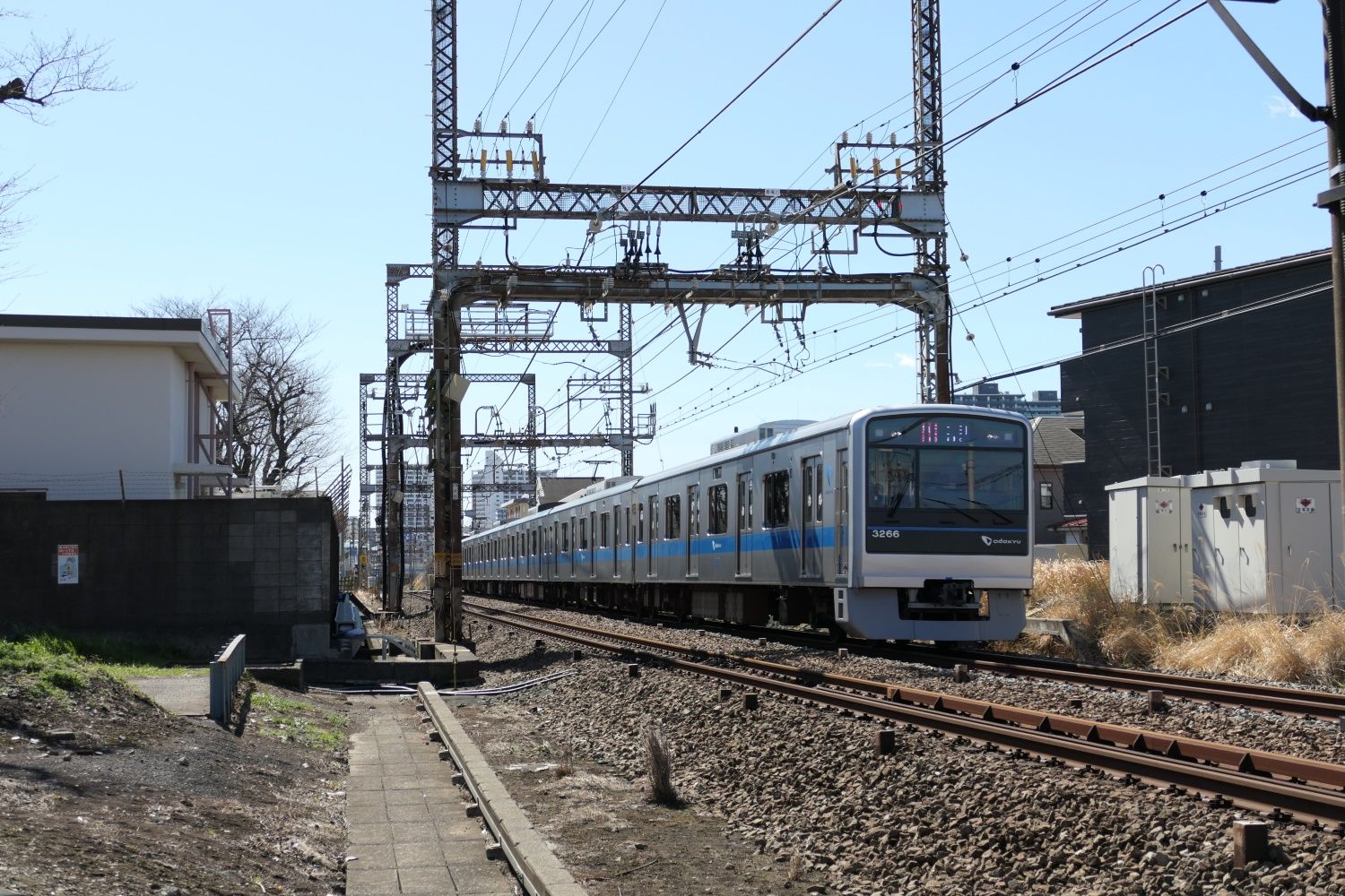 小田急の海老名国分駅があった付近（記者撮影）