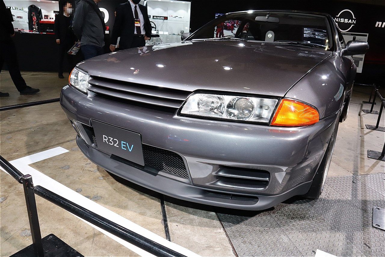 東京オートサロン2025で披露された日産のコンセプトモデル「R32EV」（筆者撮影）