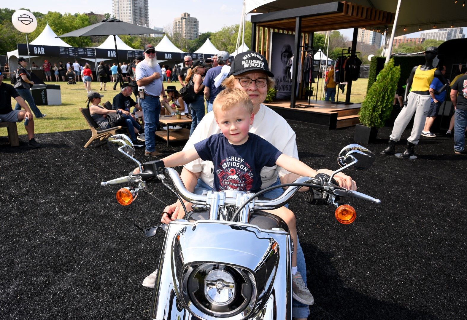 大きくなったらハーレーのファンになるに違いない（写真：Getty Images for Harley-Davidson）