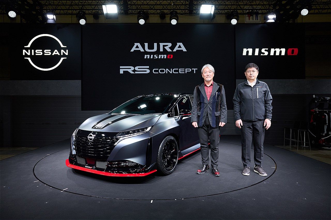 東京オートサロン2026で公開された日産「オーラNISMO RSコンセプト」（写真：日産自動車）