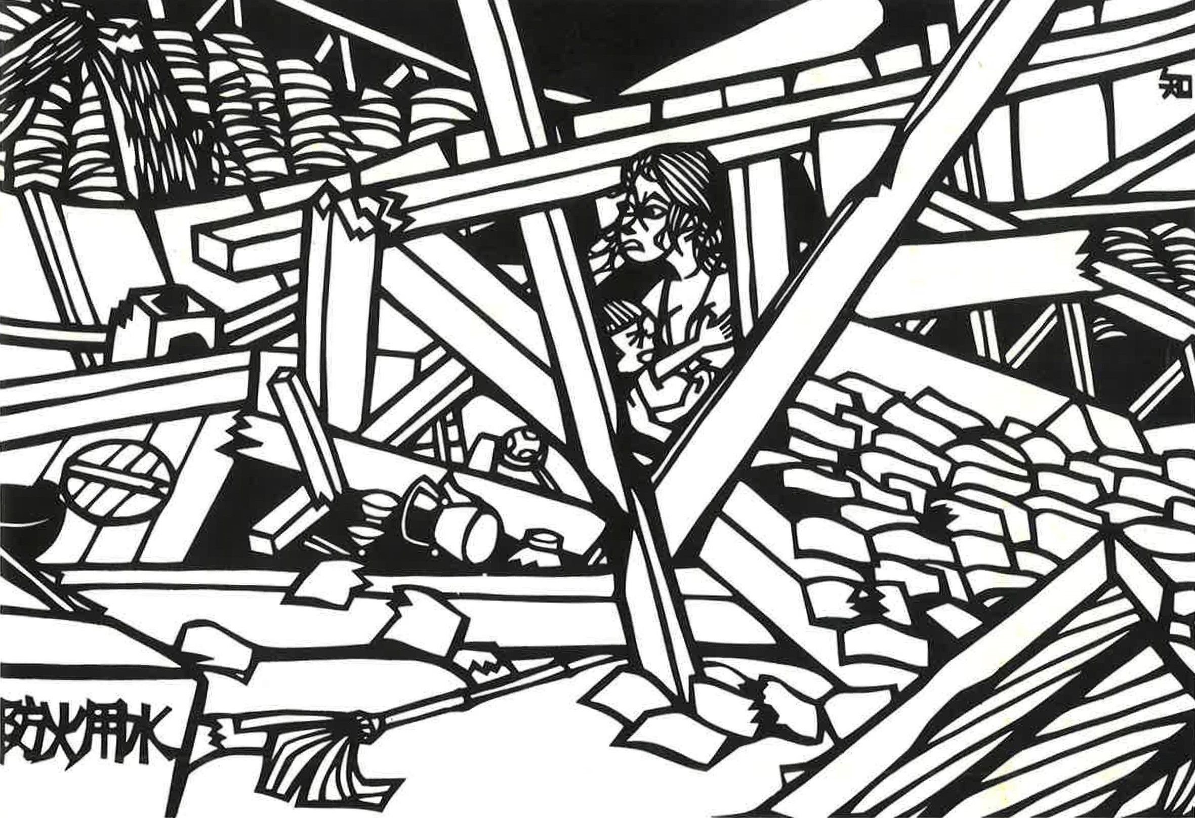 原爆の切り絵