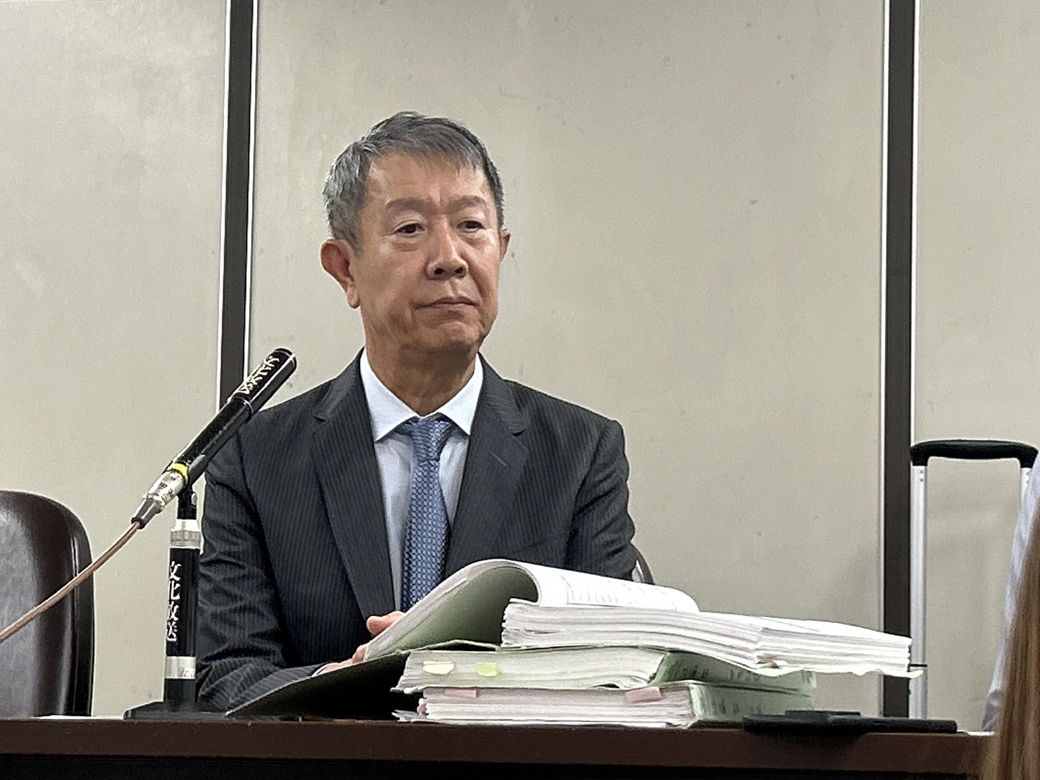 裁判期日後の会見に臨む江蔵さん。撮影日は2024年9月4日（筆者撮影）