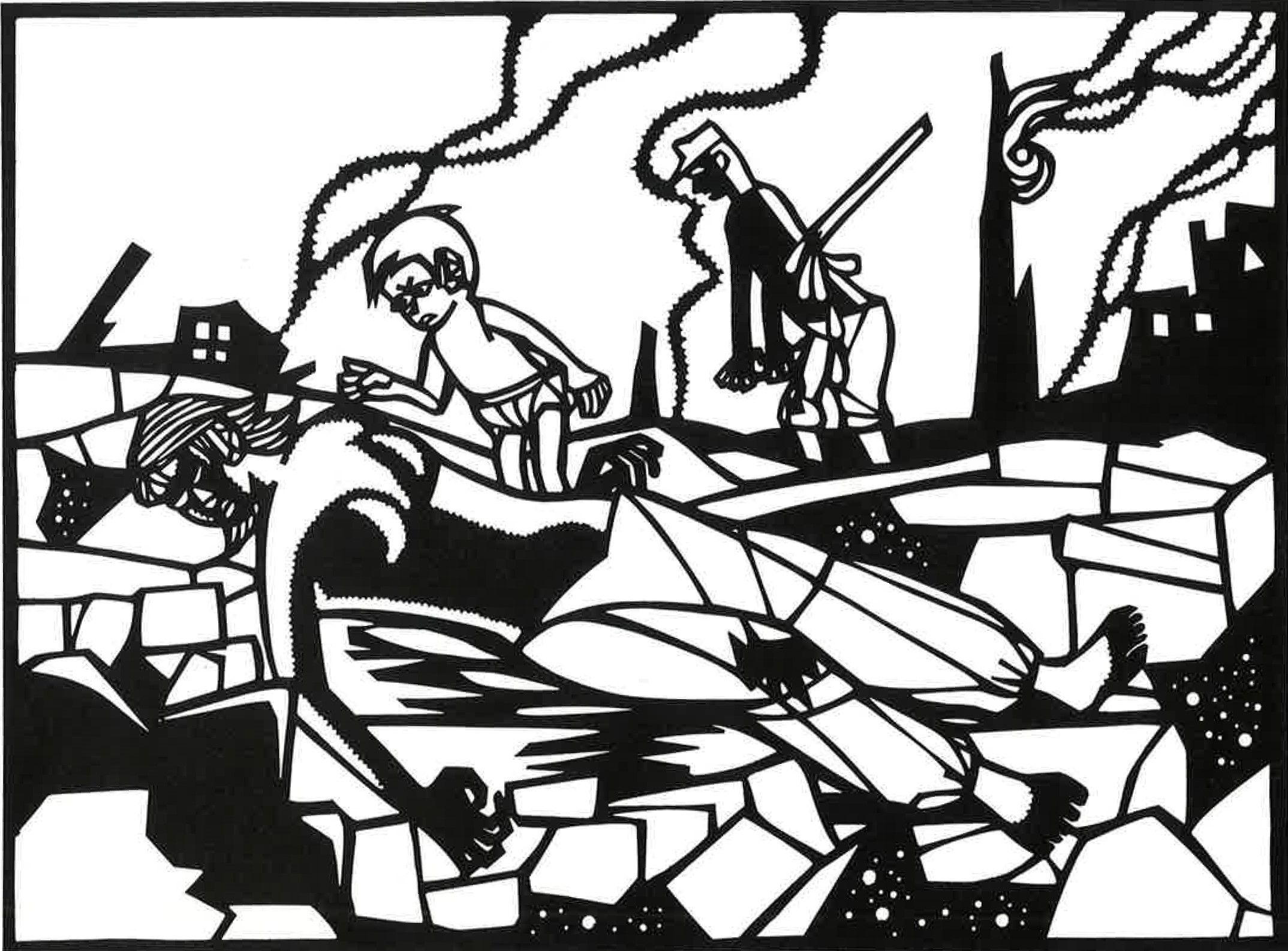 原爆の切り絵