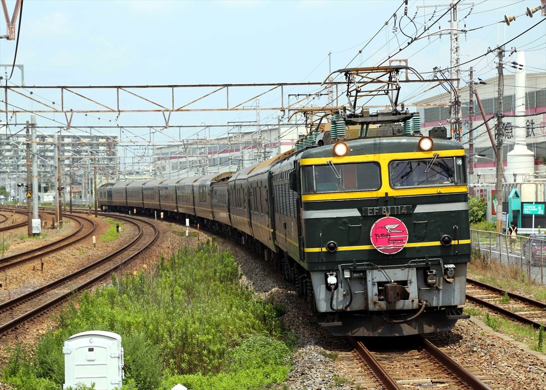 終着駅・大阪を目指す「トワイライトエクスプレス」（撮影：南正時）