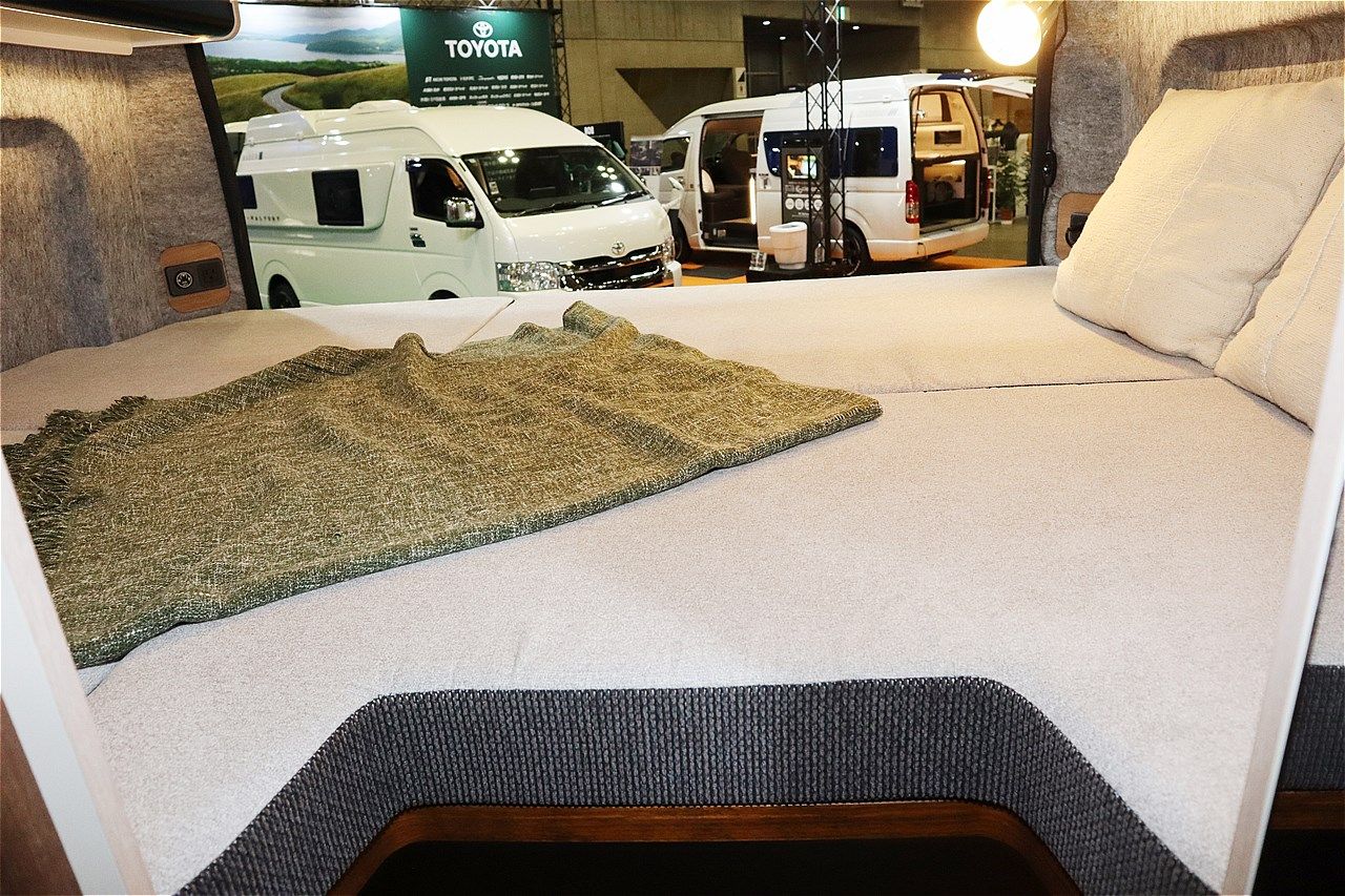 ジャパンキャンピングカーショー2026でトイファクトリーが発表した新型「ダヴィンチ6.0」（写真：筆者撮影）