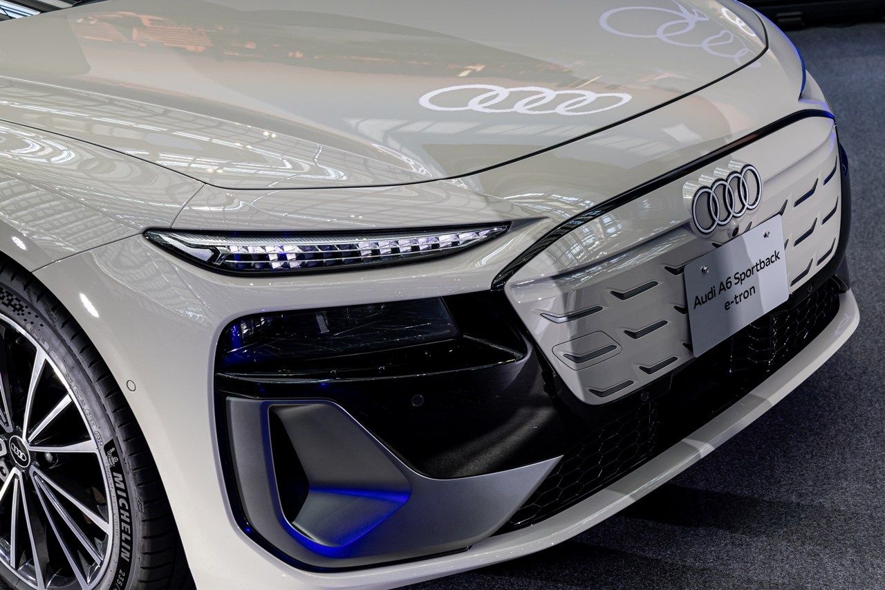 アウディ「A6 e-tron」シリーズおよび発表会の様子（写真：三木 宏章）