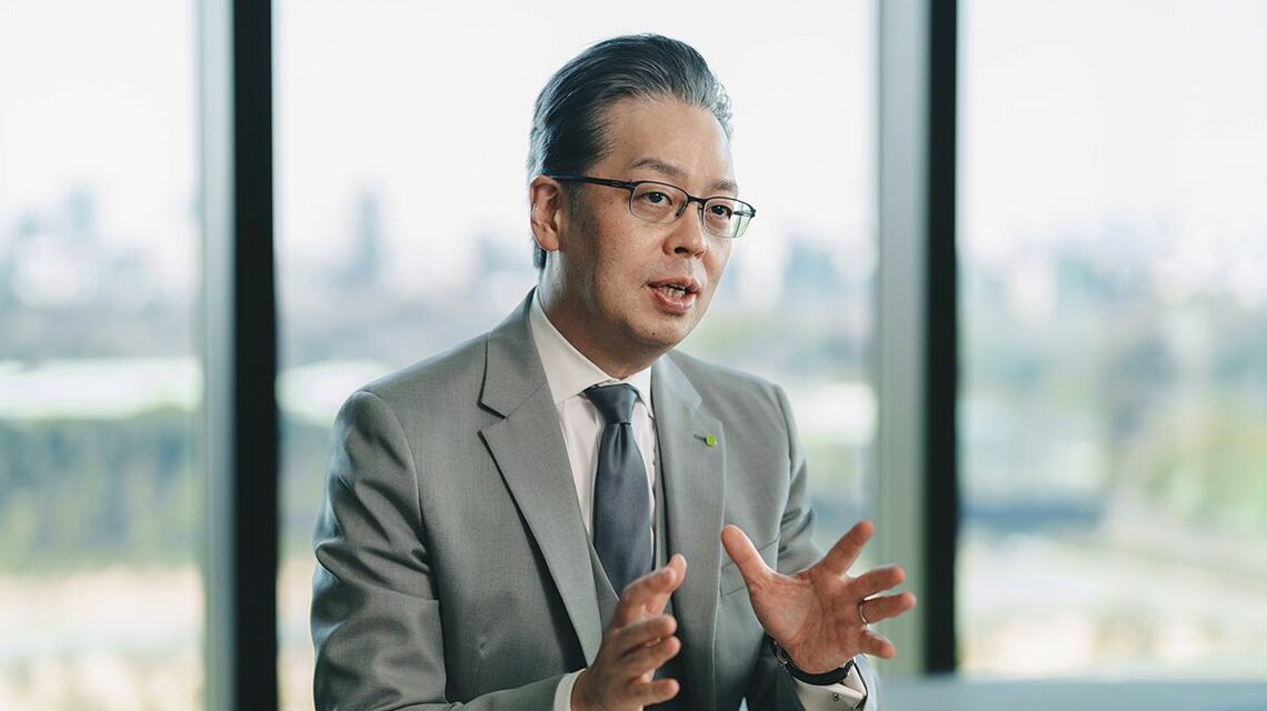 デロイト トーマツ グループ コンサルテイティブ ビジネスリーダー 長川 知太郎 氏のインタビューの様子