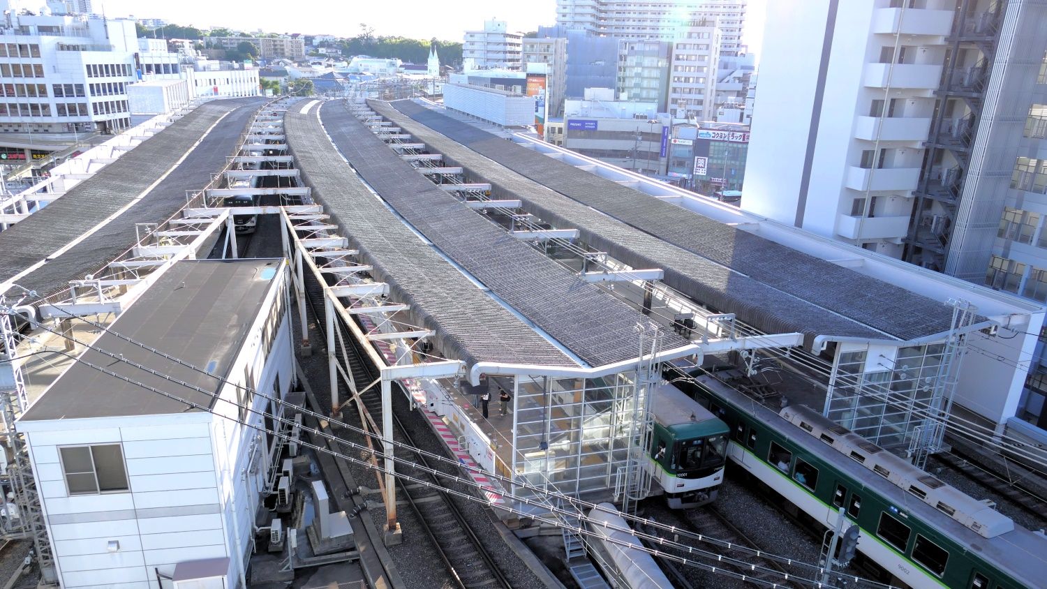 ひらかたデルタから見た枚方市駅（記者撮影）