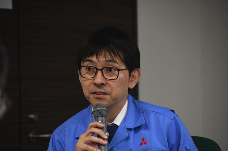 プリズモの開発を担当したGXセグメントモビリティエンジニアリング部の田代太郎主席プロジェクト統括（記者撮影）