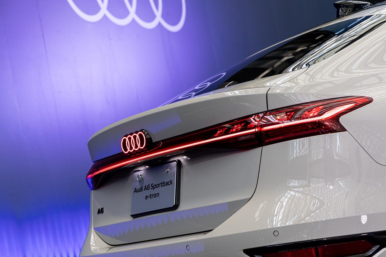 アウディ「A6 e-tron」シリーズおよび発表会の様子（写真：三木 宏章）