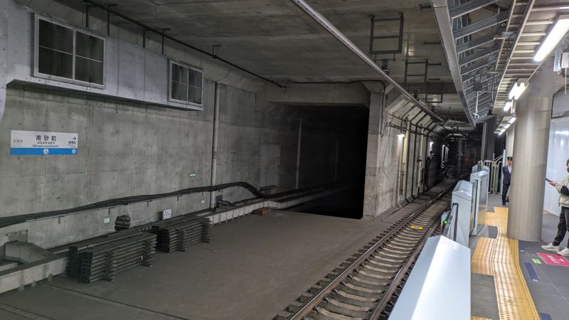 新ホームが使用される中野方面行きホーム（2026年2月筆者撮影）