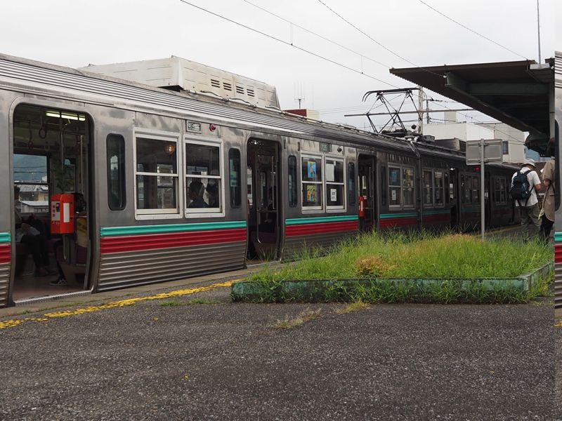 上毛電気鉄道700形の側面（筆者撮影）