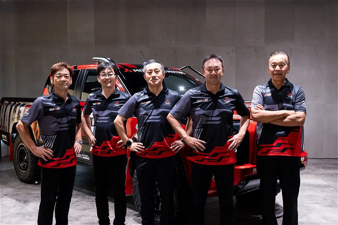 アジアンクロスカントリーラリー2025を前に行われたチーム三菱ラリーアートの壮行会（写真：三木 宏章）