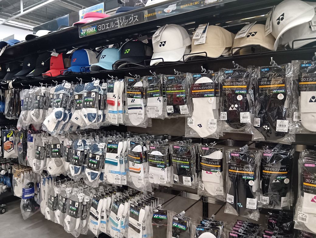 靴下の種類も充実（筆者撮影）