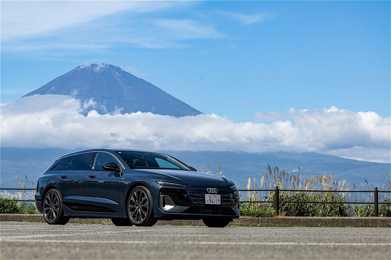 アウディの新型BEV「A6アバントe-tron」（写真：三木 宏章）