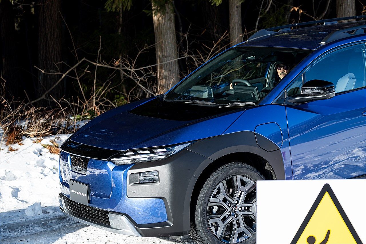 2026年4月上旬に正式発表予定、スバル新型BEV「トレイルシーカー」のプロトタイプ（写真：三木 宏章）