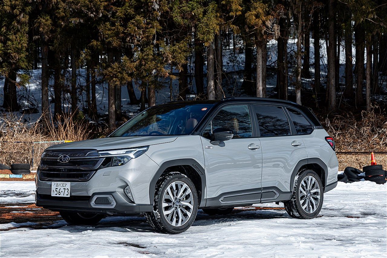 スバル「フォレスター」雪上試乗会の様子（写真：三木 宏章）