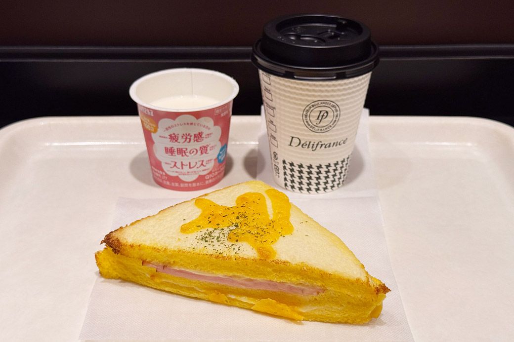 クロックムッシュモーニングセット620円（筆者撮影）