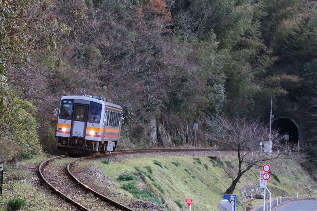 因美線を走る気動車。同線の津山―智頭間でもキハ120形が活躍する（撮影：南正時）