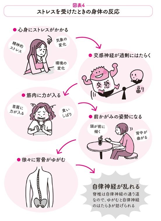 ストレスを受けたときの身体の反応