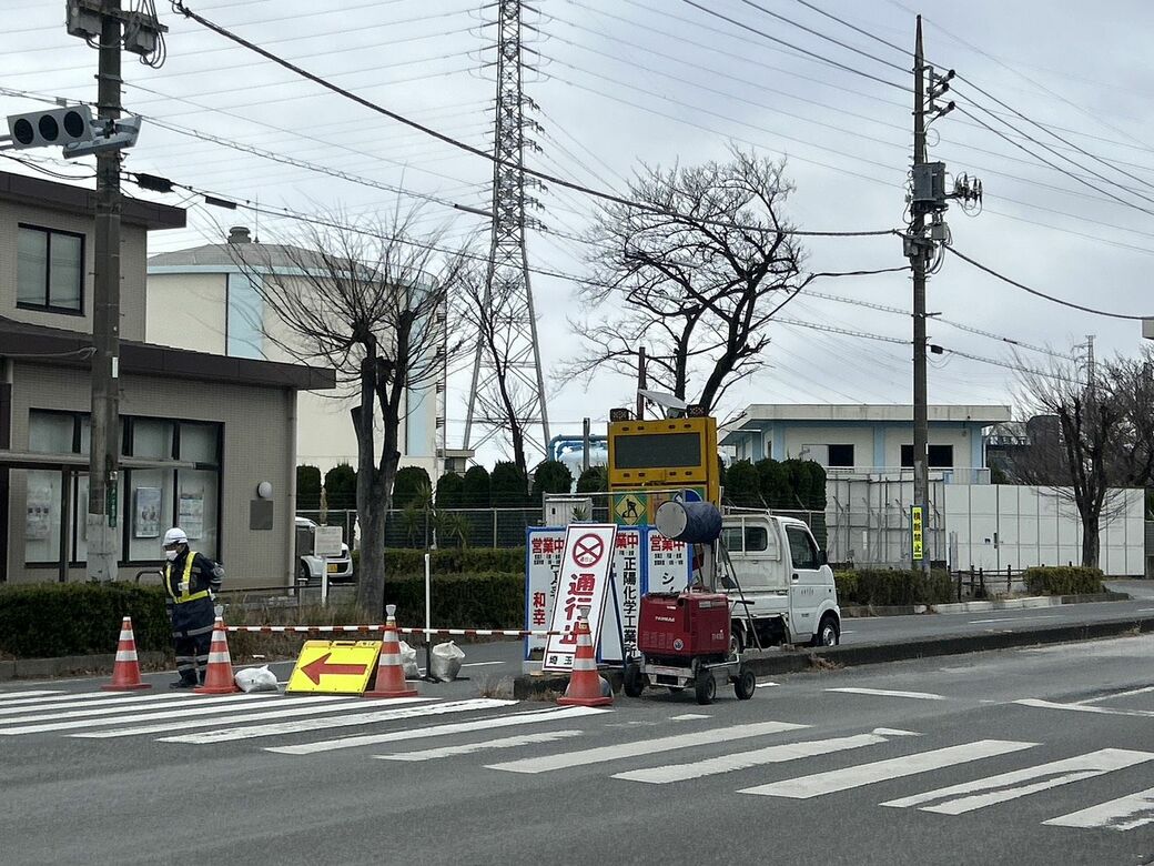 工事現場付近の様子