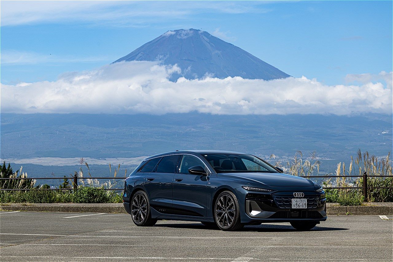 アウディの新型BEV「A6アバントe-tron」（写真：三木 宏章）