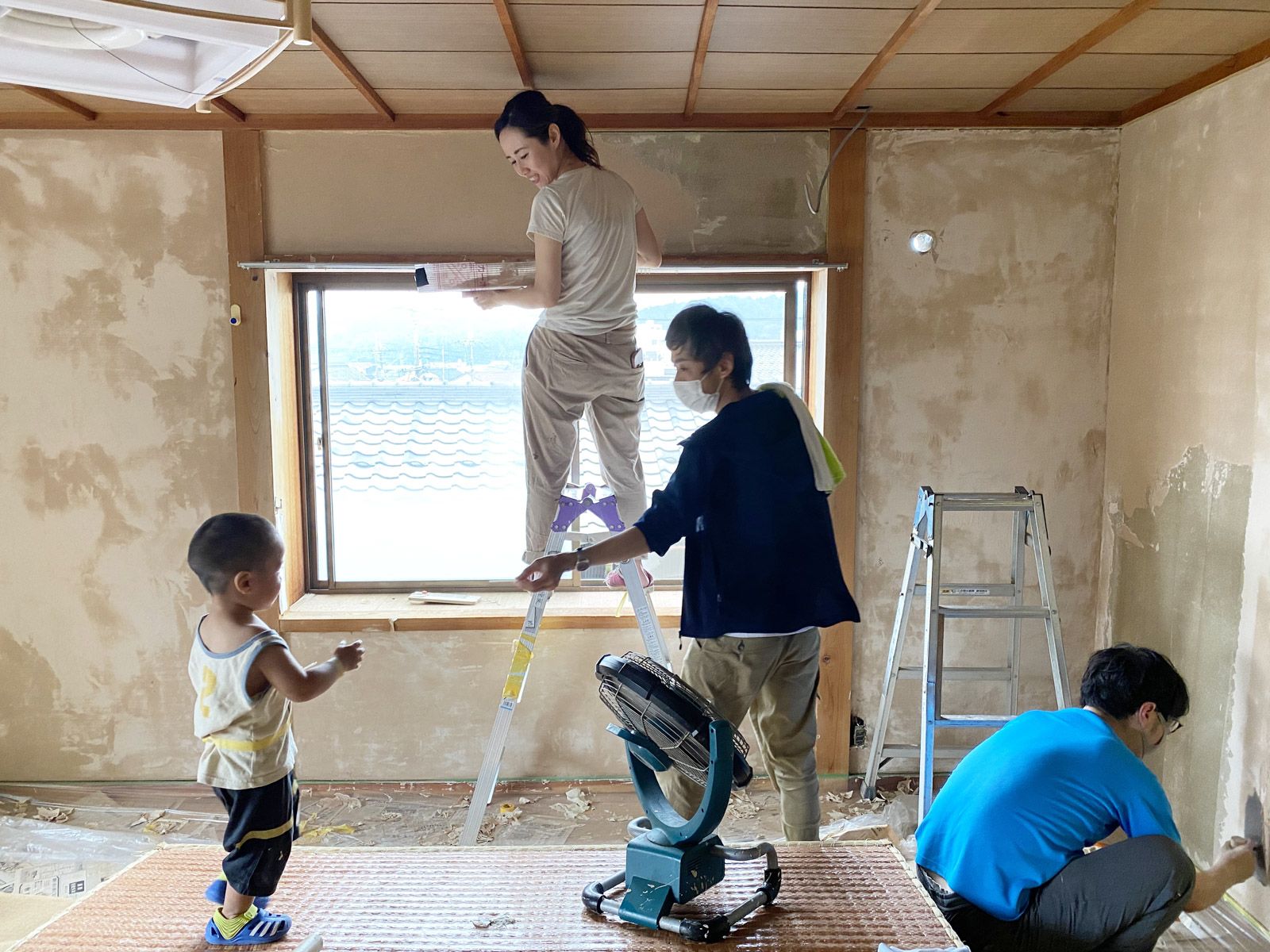 益実荘DIYの様子