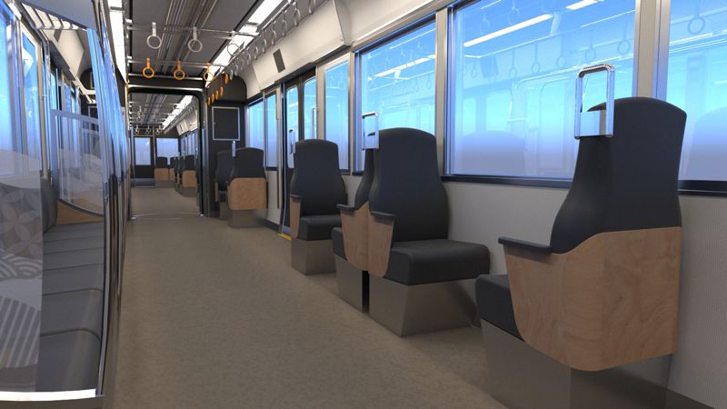 700形の車内イメージ、鎌倉ストーングレー（画像：江ノ島電鉄）