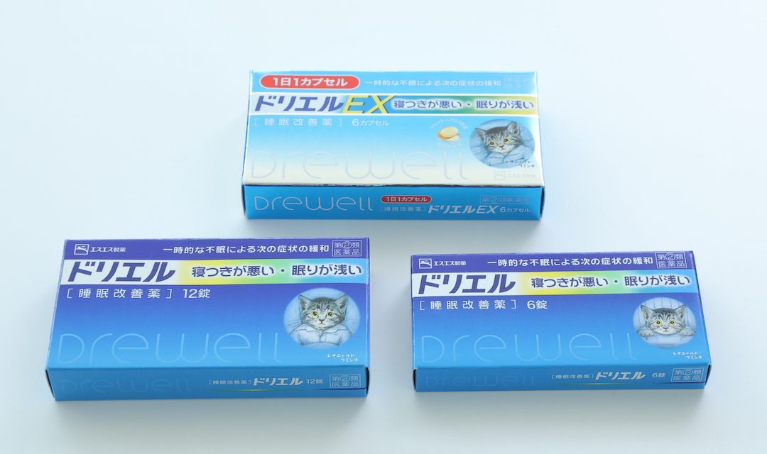 OTC睡眠改善薬の日本第一号として承認されている「ドリエル」シリーズ