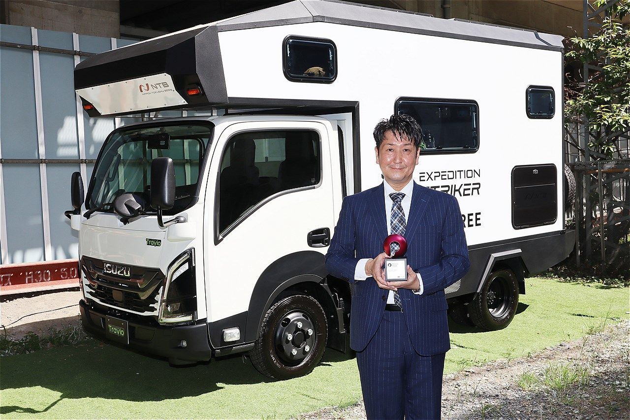 日本特種ボディー主催「フェーズフリー認証取得キャンピングカー発表会」（筆者撮影）