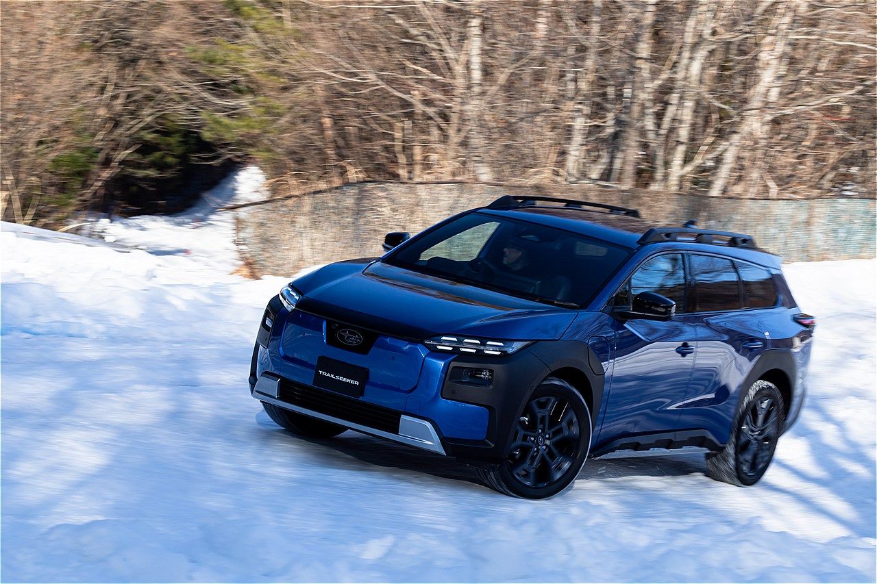 2026年4月上旬に正式発表予定、スバル新型BEV「トレイルシーカー」のプロトタイプ（写真：三木 宏章）