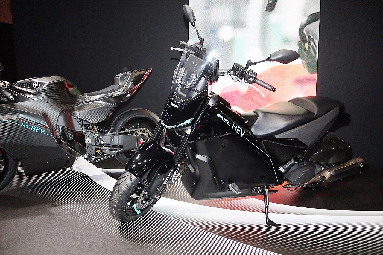 ヤマハの「プロトHEV」（写真：筆者撮影）