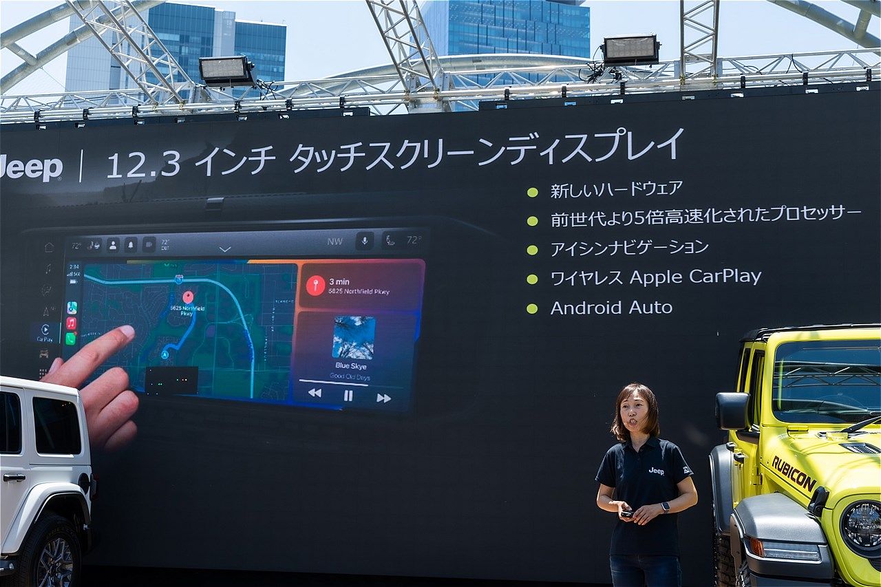 新型ジープ ラングラー プレス発表会の様子（写真：三木宏章）